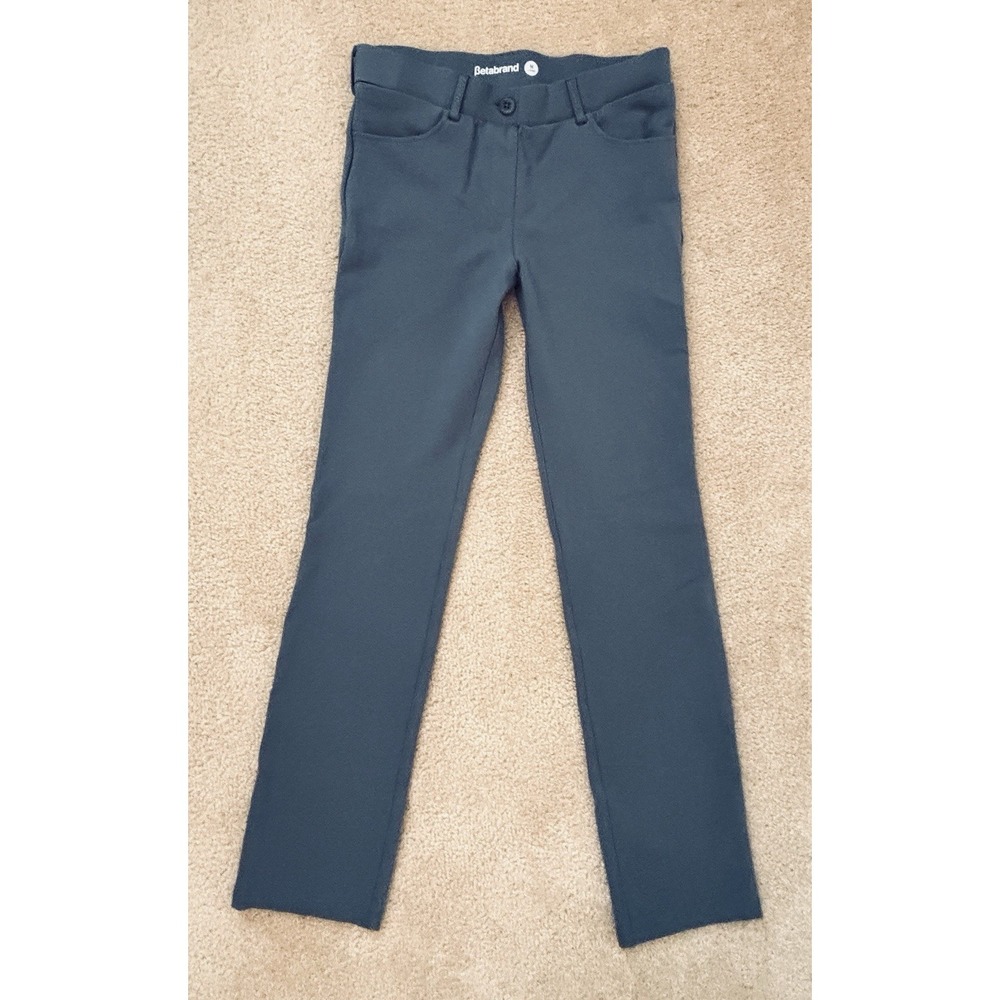 Betabrand Pants Womens M Green Dress Pant Yoga Straight Leg Ponte Stretch Office
